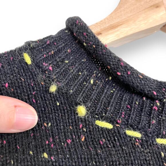 Vintage Coldwater Creek 1/4 Zip Pullover Polka Dot Wool Blend Sweater Women's M - Picture 7 of 8